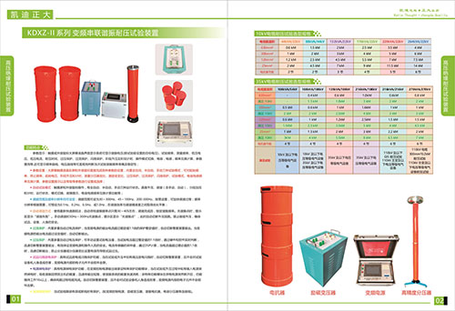 《2018版產(chǎn)品選型手冊開始發(fā)行了》變頻串聯(lián)諧振耐壓試驗(yàn)裝置選型